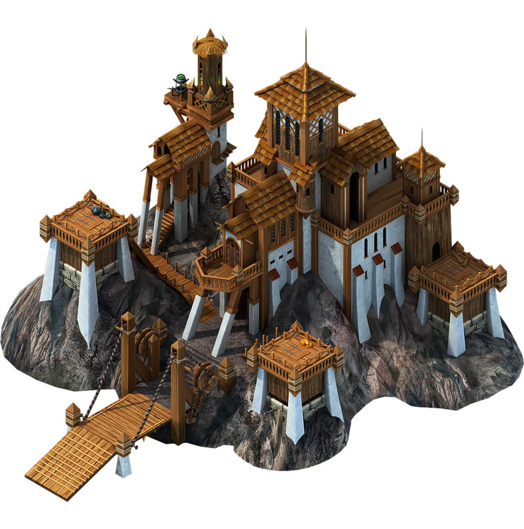 3D Buildings Creation for MMO Game Lust Power