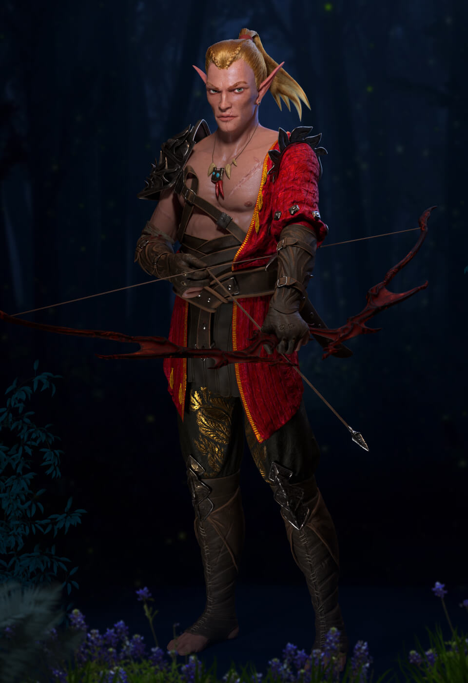 Elf Warrior 3d Character Design