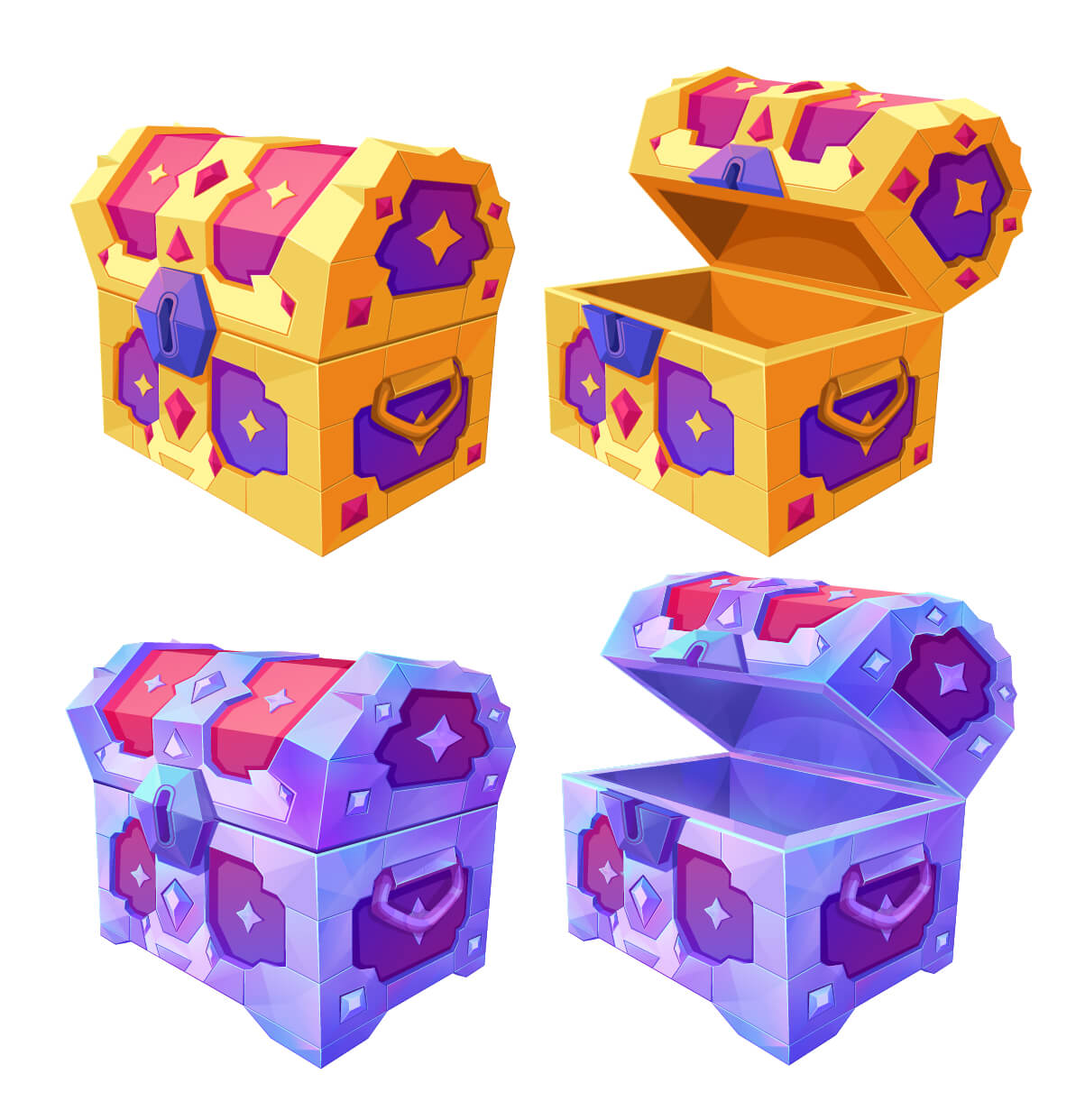 2D Chests Artwork design