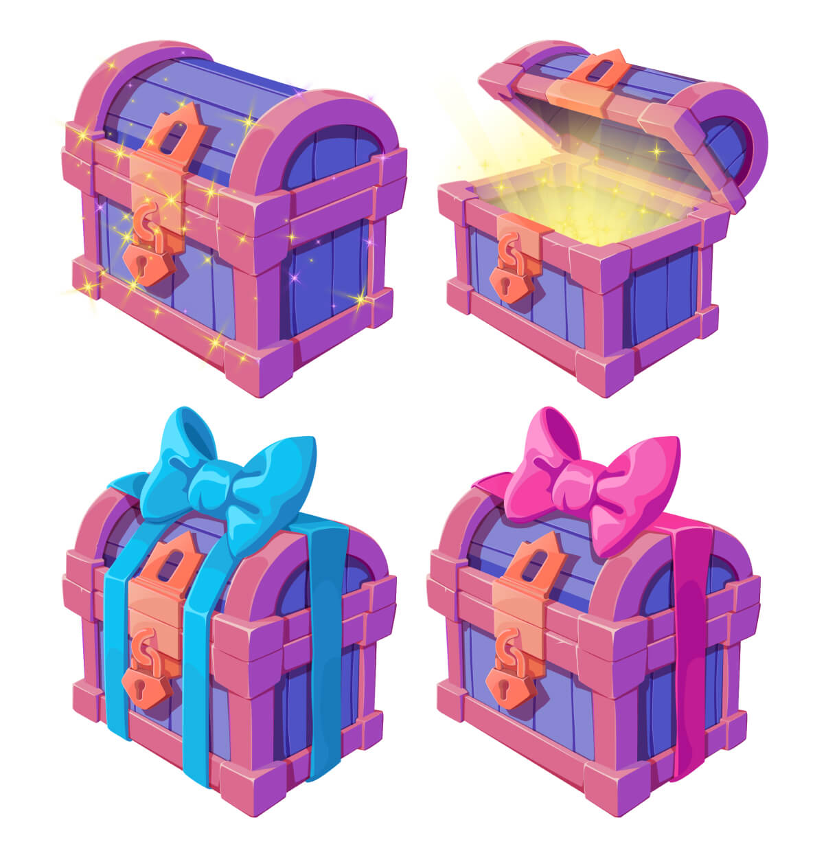 2D Chests Artwork design