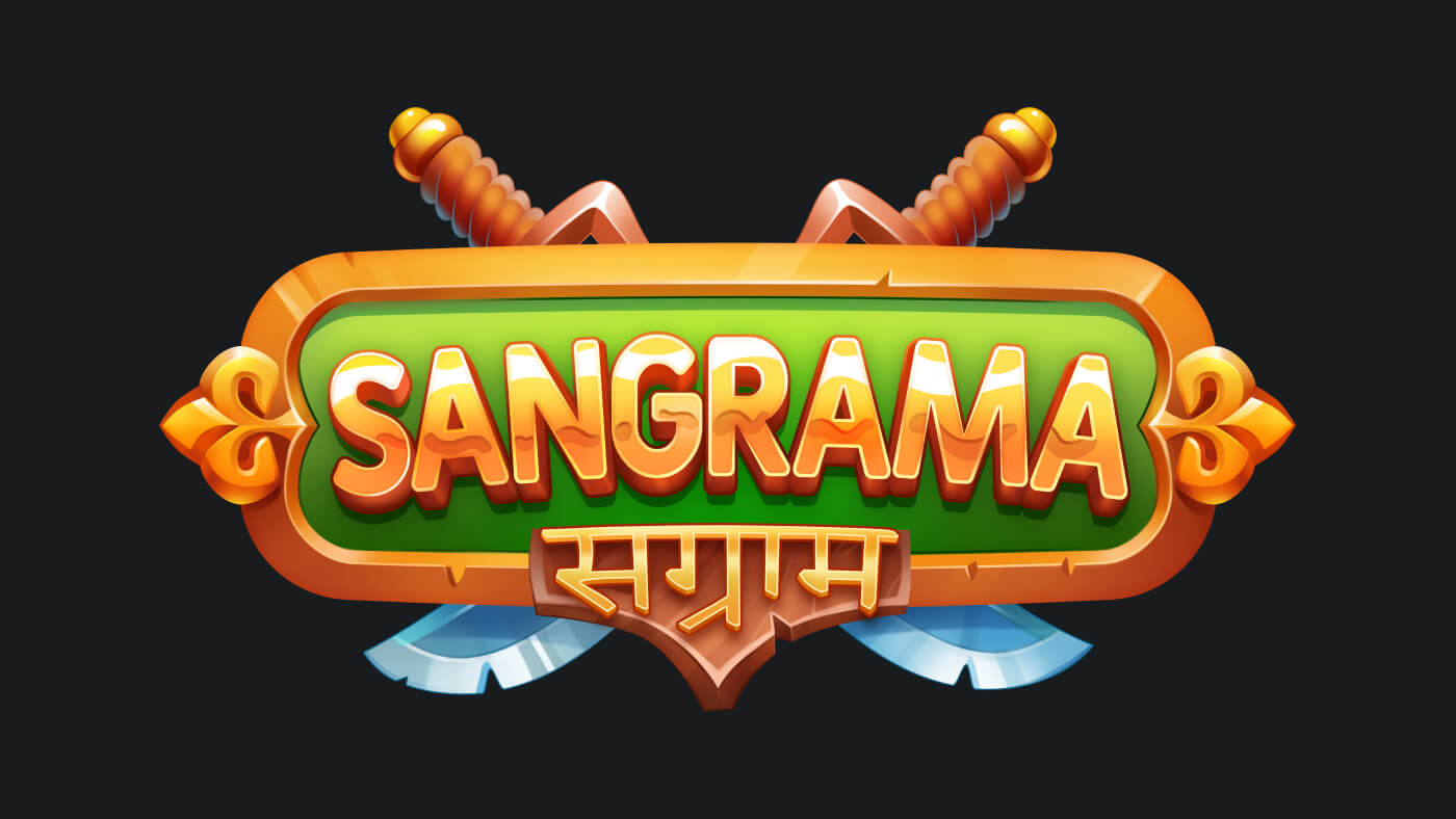 Sangrama 2D Game Logo Creation