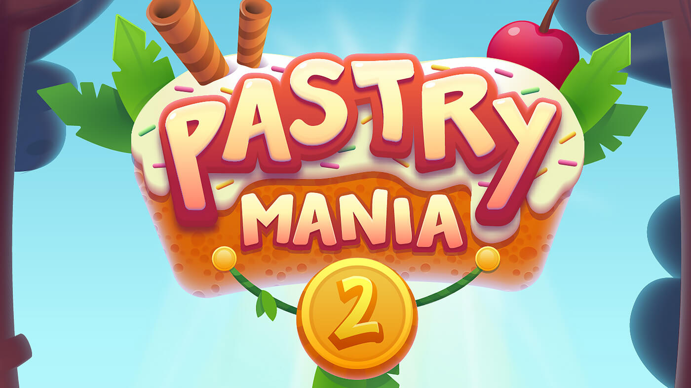 Pastry Mania 2D Game Logo Creation