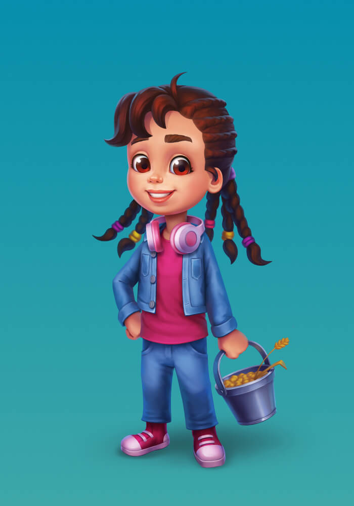 2D Girl Game Character Design