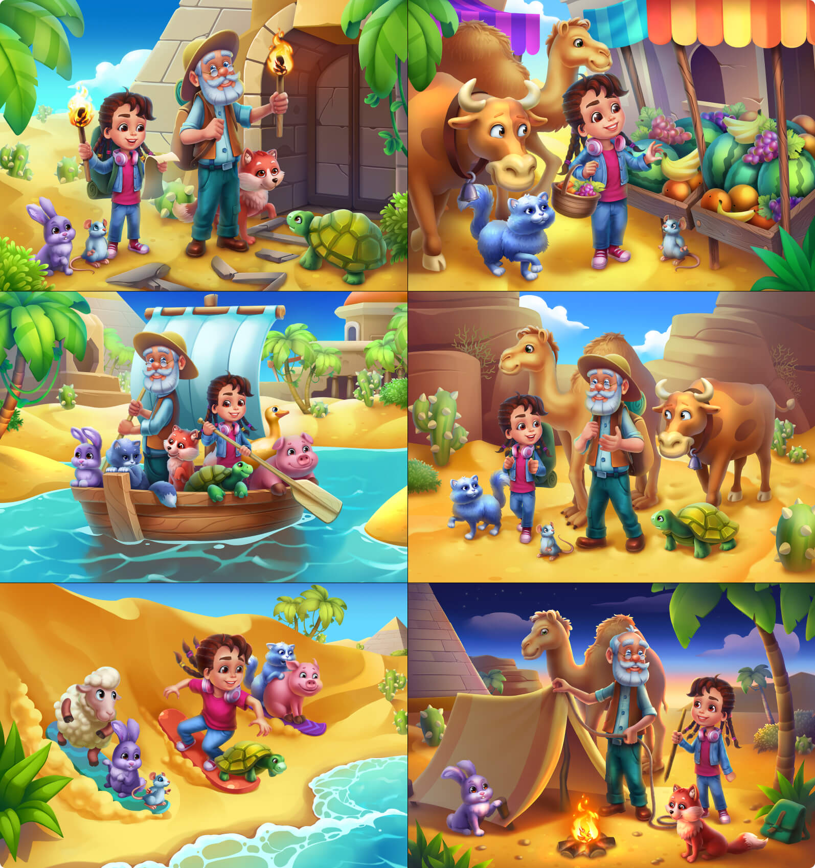 Hey Drops Game Character and illustration design