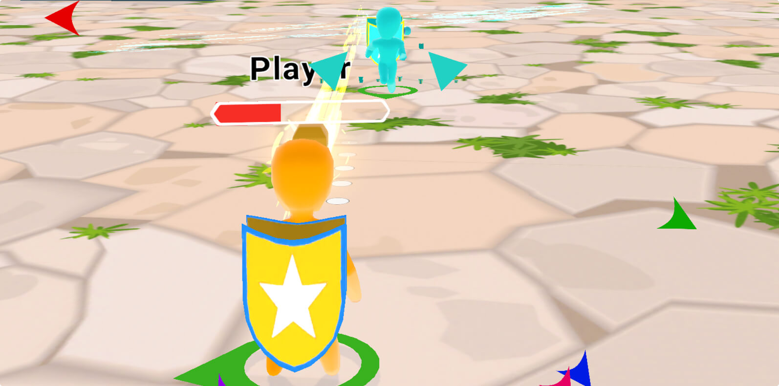 Hammer Brawl 3d hyper casual game with multiplayer fighting mechanics