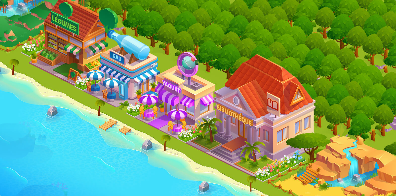 Casual style Graphics for City builder game