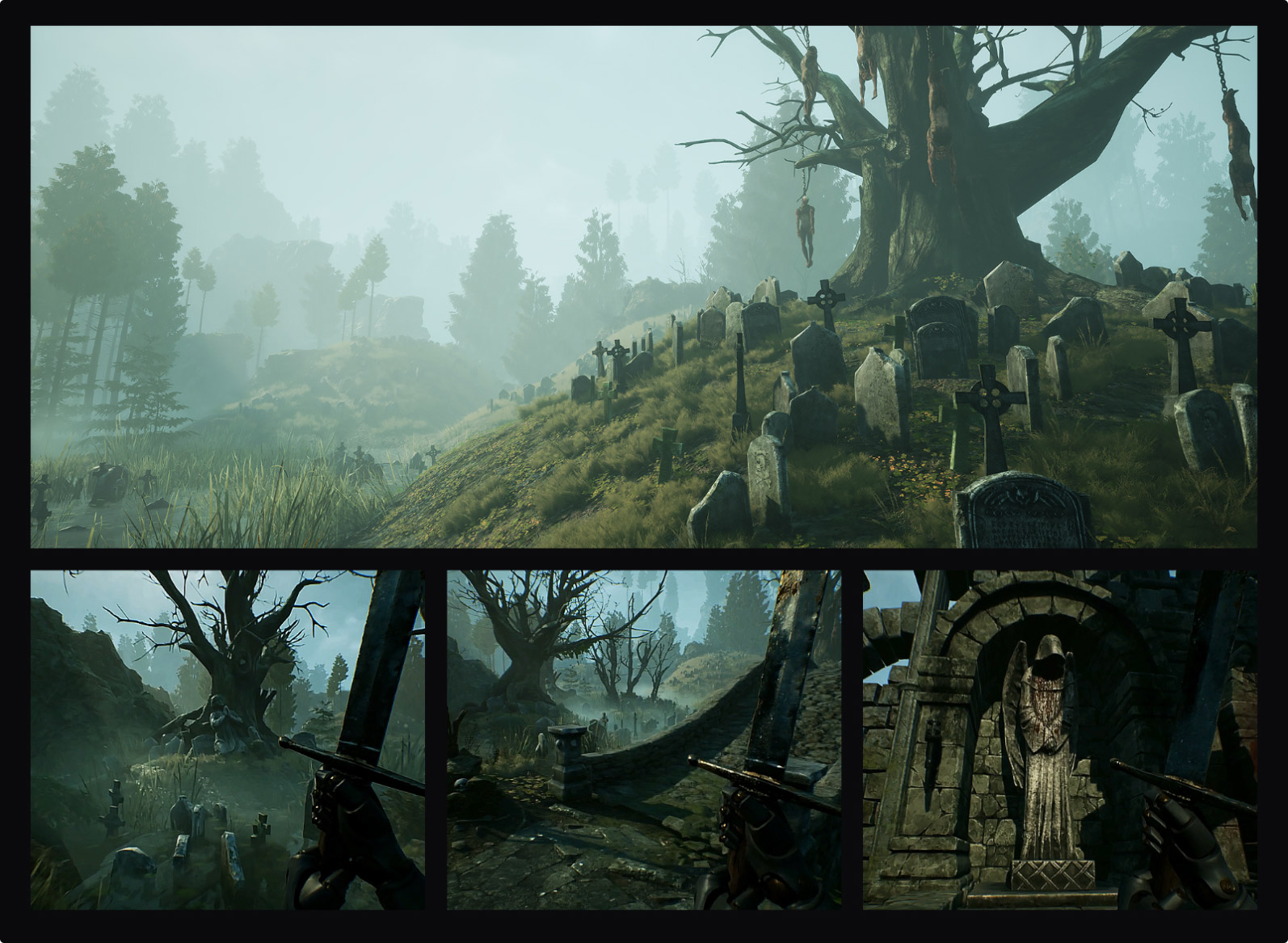 Swamp cemetery concept art design
