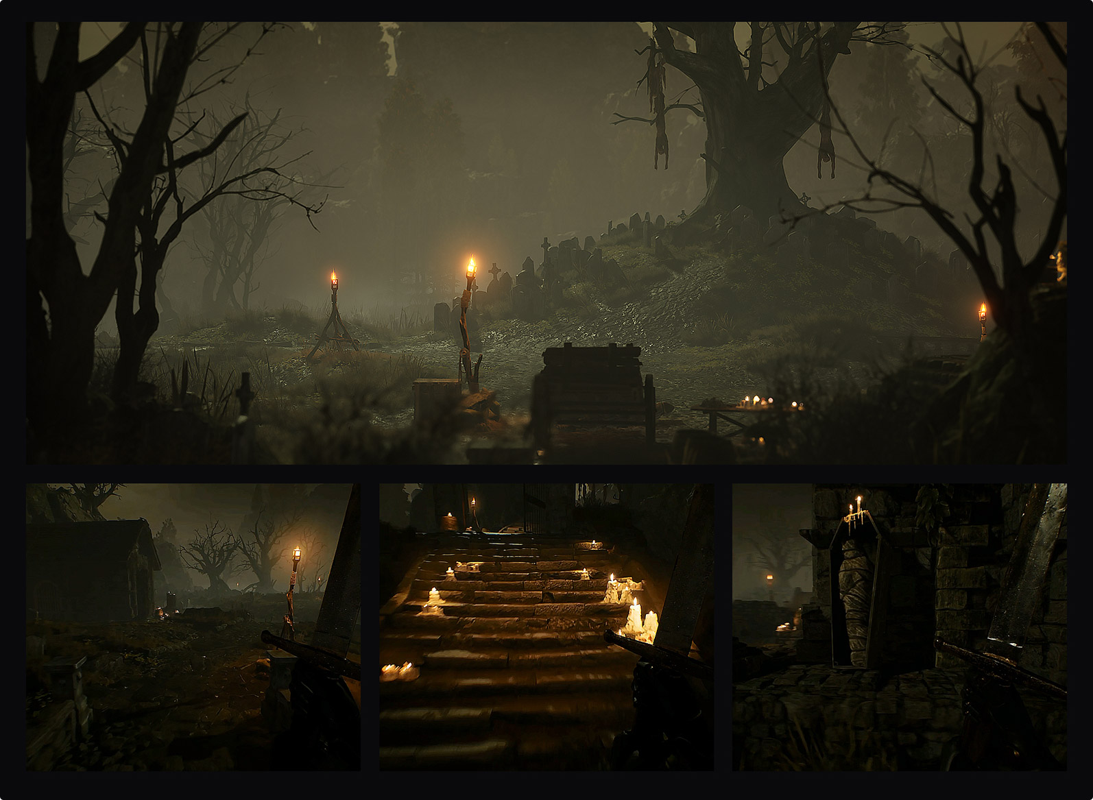 Swamp cemetery concept art design