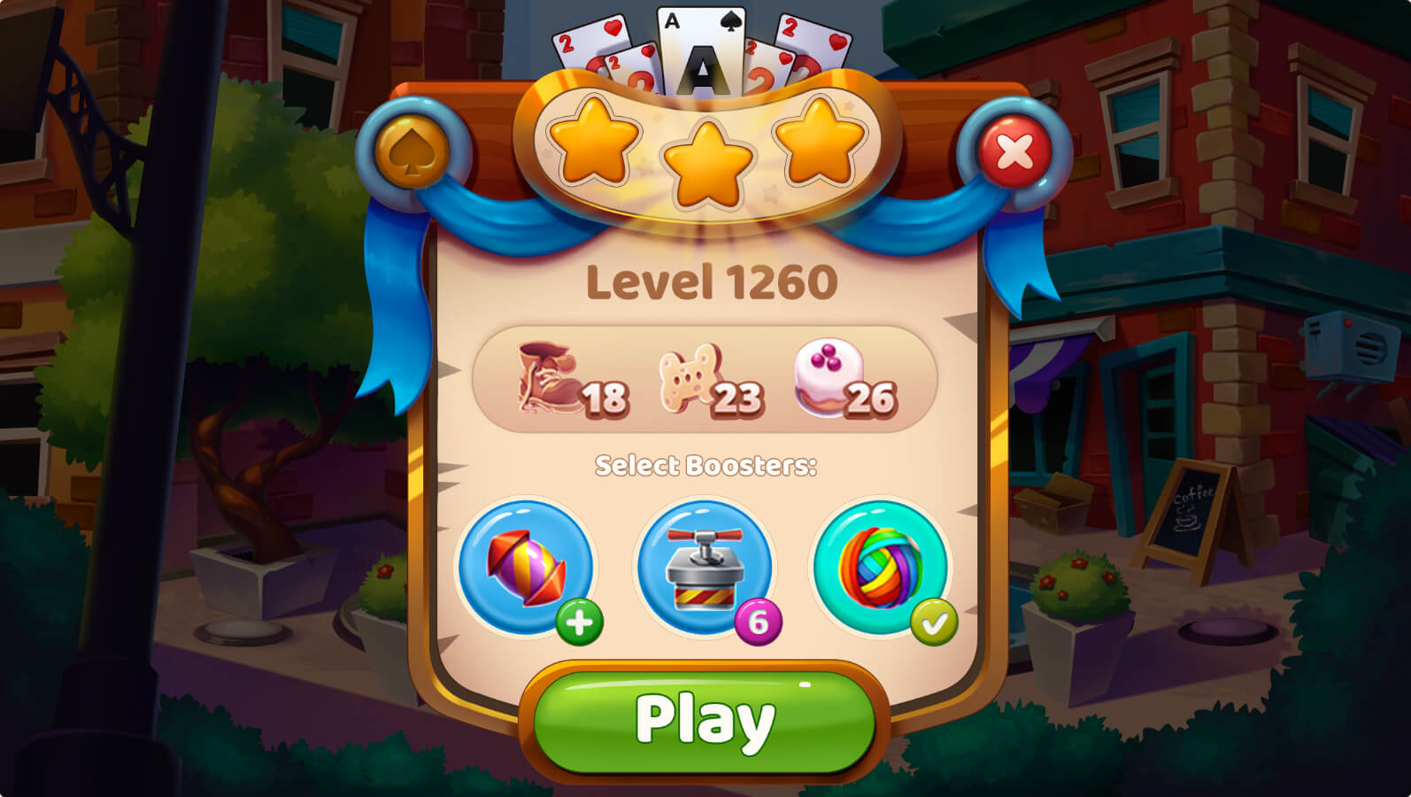 Solitaire Casual style gameplay graphics design