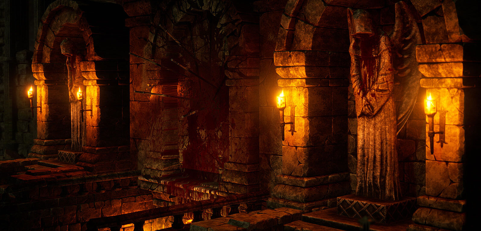 Swamp cemetery level made in UE4
