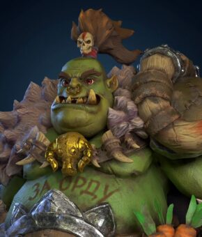 Orc Game character 3d model creation