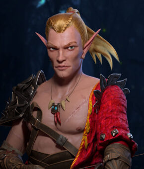 Elf warrior 3d character design