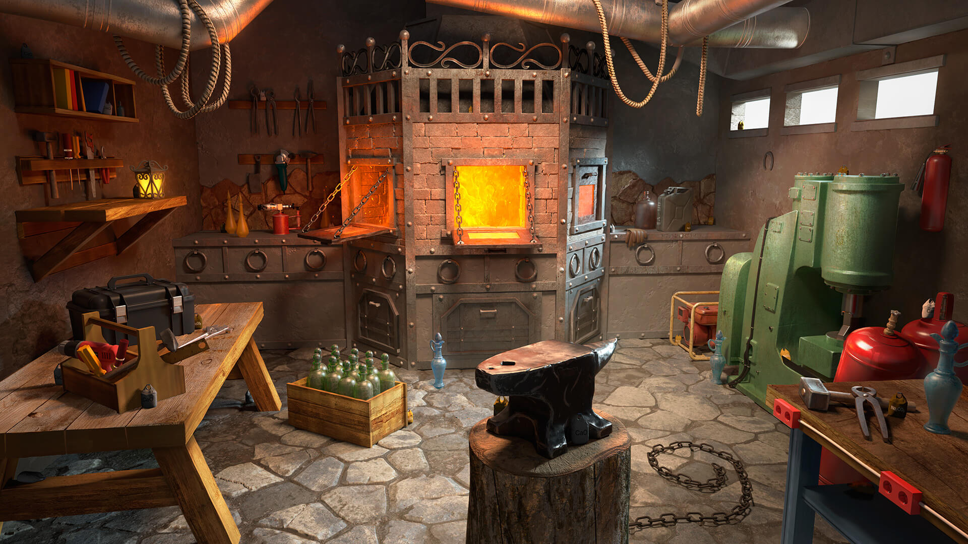 3D Environments Design for Hidden Objects Game