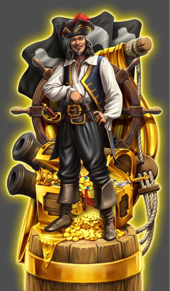 2D Pirate Game Character Design
