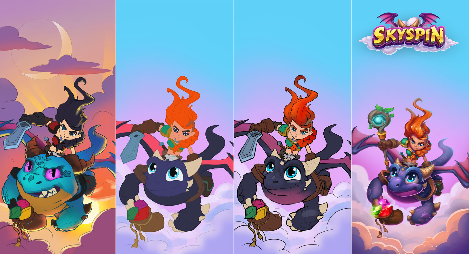 Sky Spin Game Characters Design