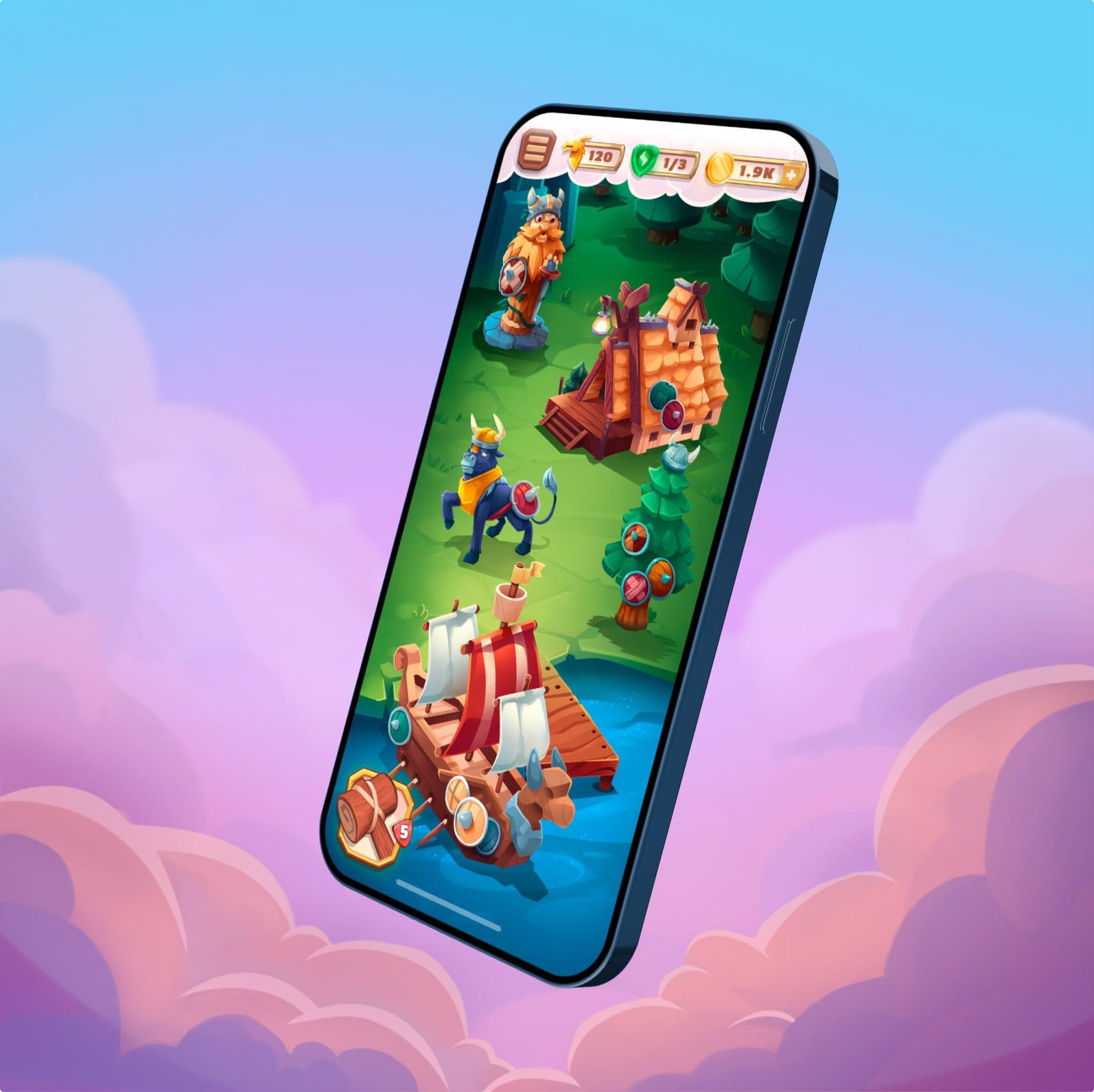 Sky Spin Game Environments and Buildings Design