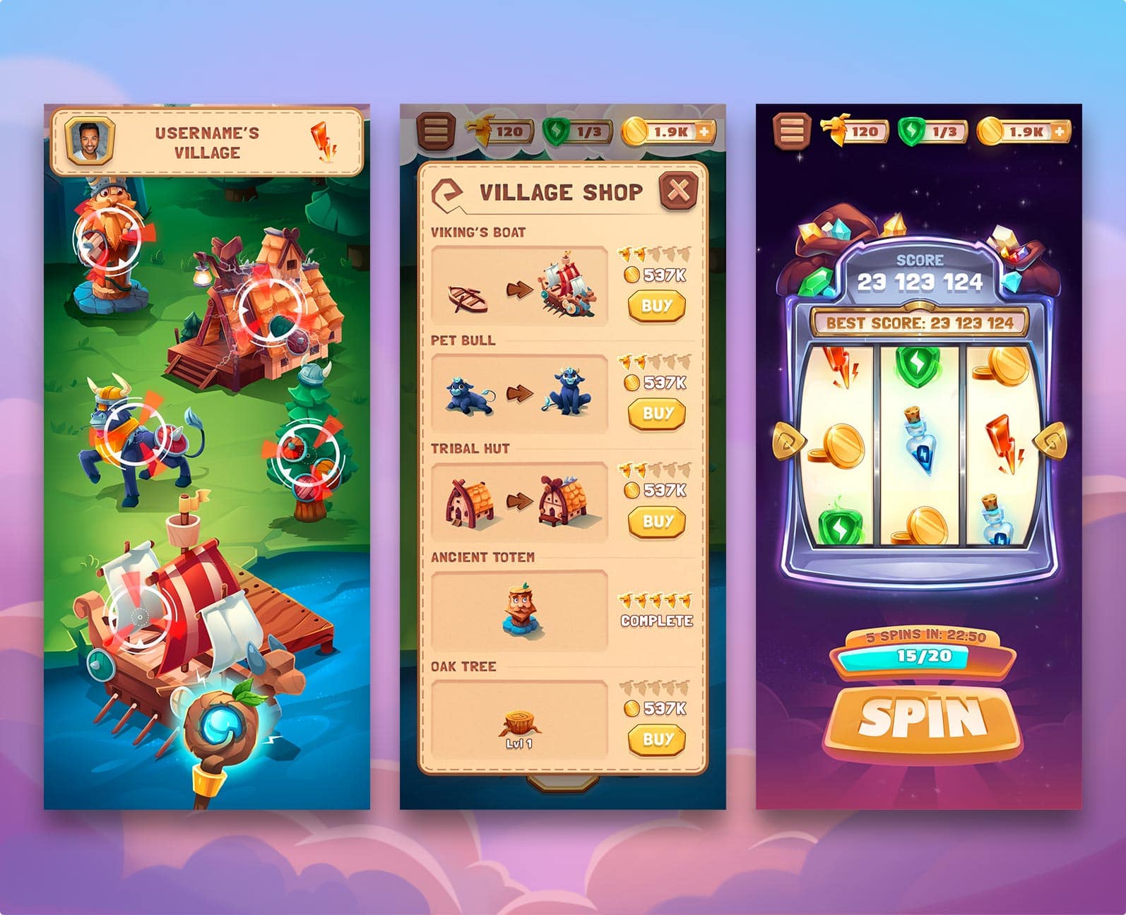 Sky Spin Casual Game Graphics Design