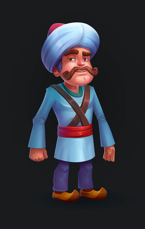 2D Sangrama Game Character Design