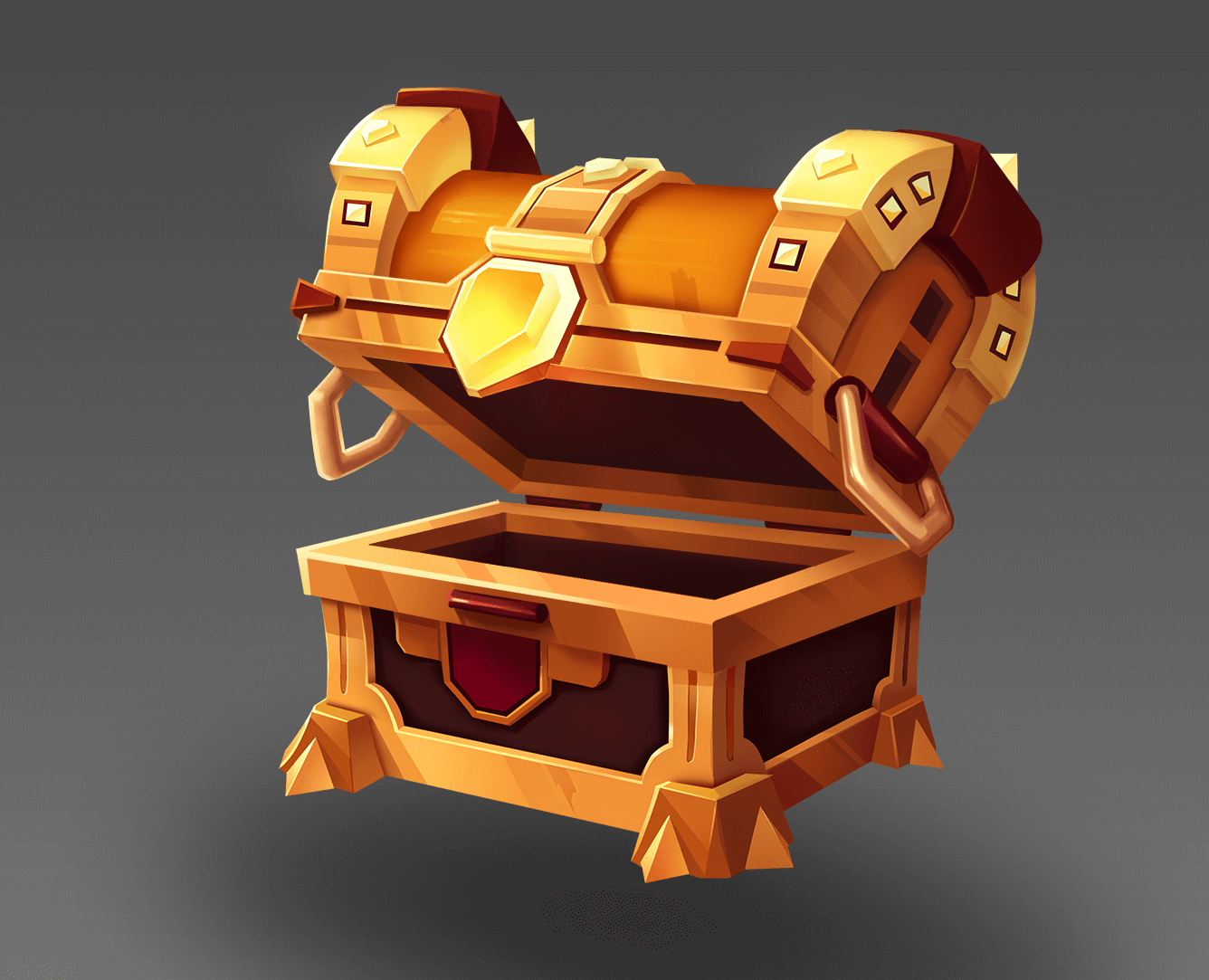 2D Gold Chests Artwork design