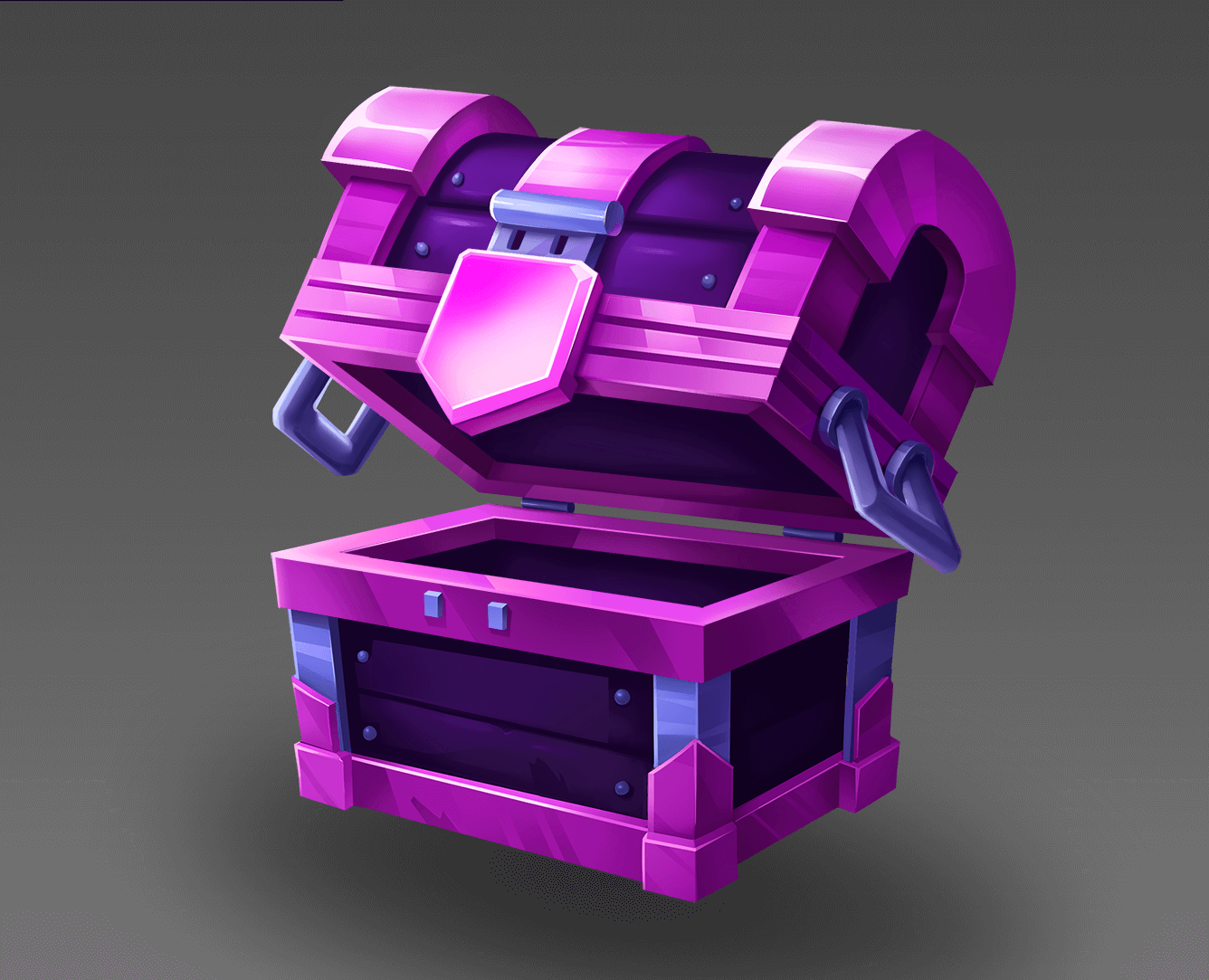 2D Purple Chests Artwork design
