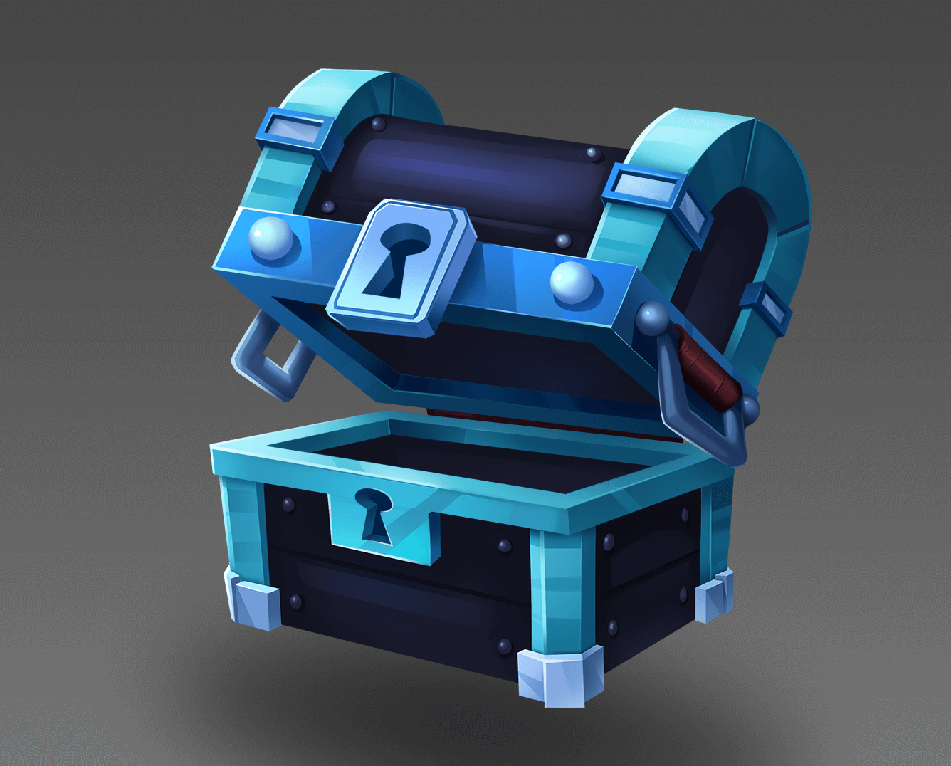 2D Blue Chests Artwork design