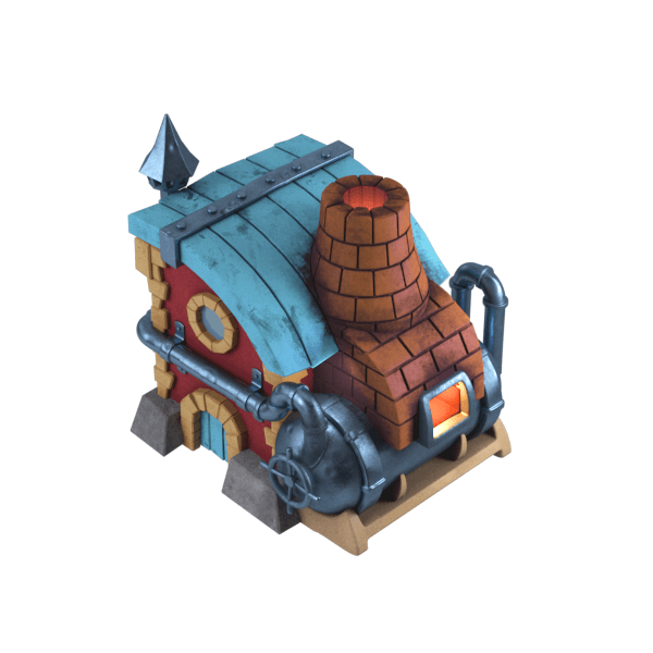 3D Buildings Artwork in Casual Style