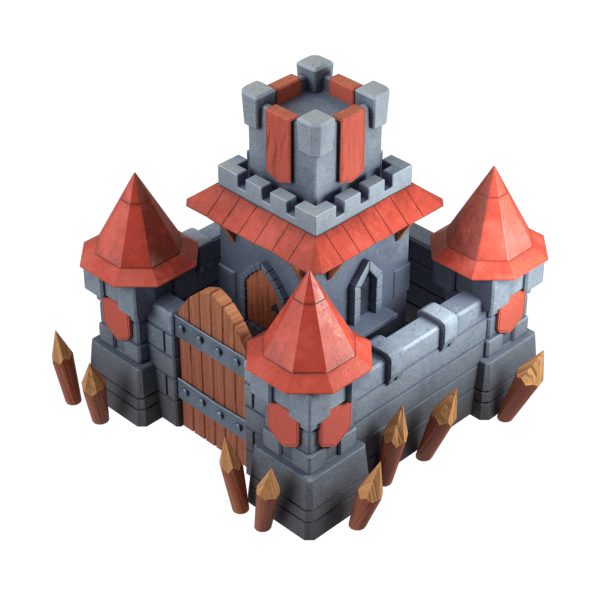 3D Buildings Artwork in Casual Style