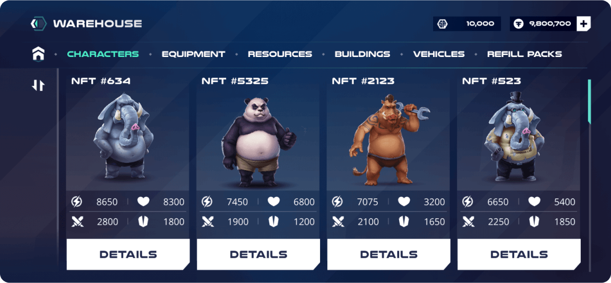 NFT Islands Game UI Design