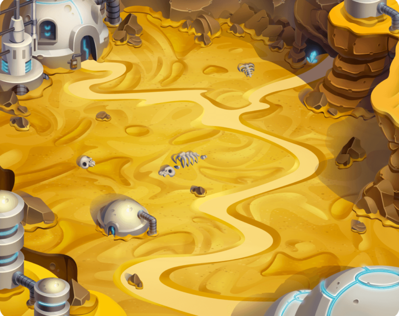 Space Pirates Environment Concept Art